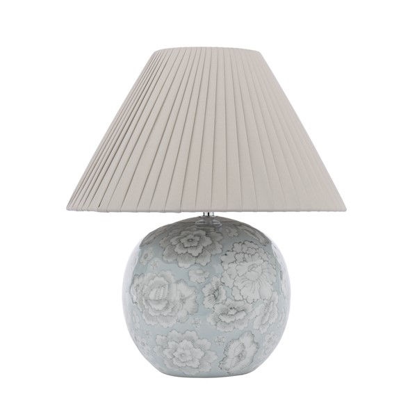 (image for) Laura Ashley Montford Table Lamp Blue Ceramic With Shade